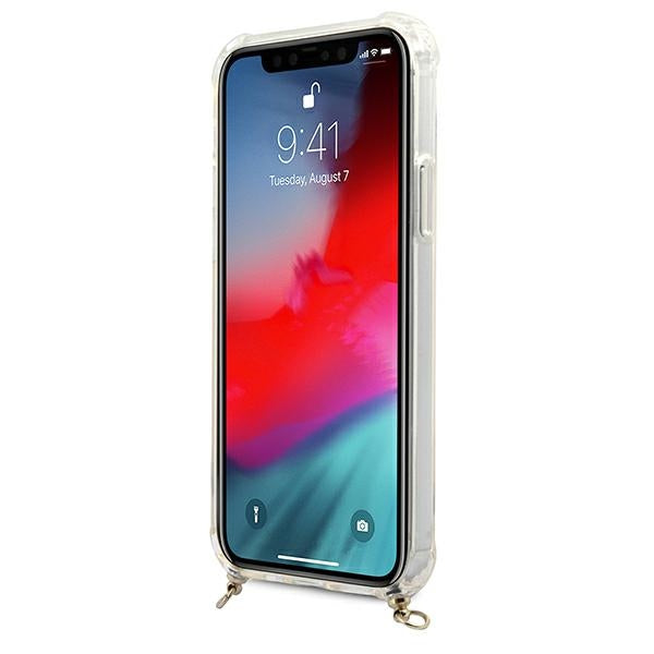 Guess GUHCP12MKC4GSGO iPhone 12/12 Pro 6.1" Transparent hard case 4G Gold Chain