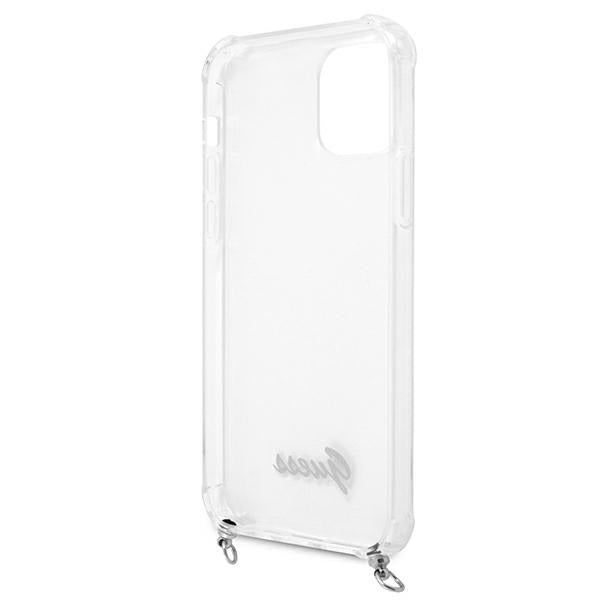 Guess GUHCP12MKC4GSSI iPhone 12/12 Pro 6.1" Transparent hardcase 4G Silver Chain