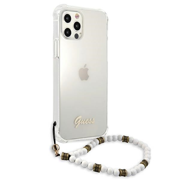 Guess GUHCP12MKPSWH iPhone 12/12 Pro 6.1&quot; Transparent Hardcase White Pearl