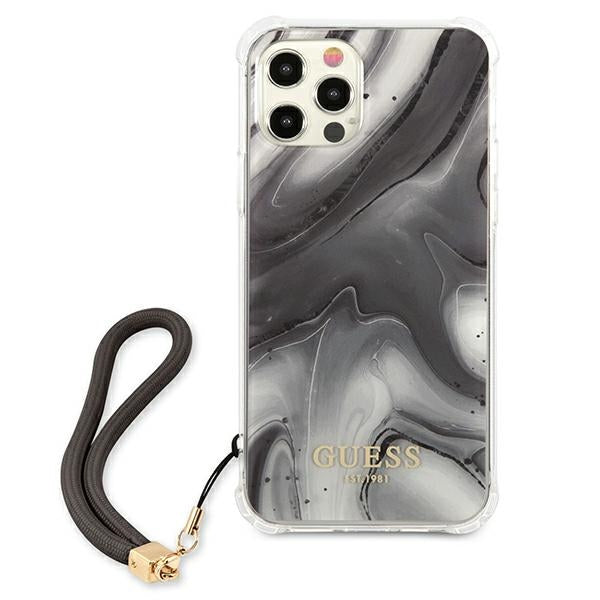 Guess Marble Collection iPhone 12 / iPhone 12 Pro Case - Gray
