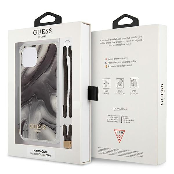 Guess Marble Collection iPhone 12 / iPhone 12 Pro Case - Gray