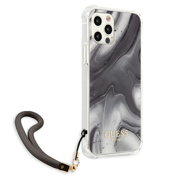 Guess Marble Collection iPhone 12 / iPhone 12 Pro Case - Gray