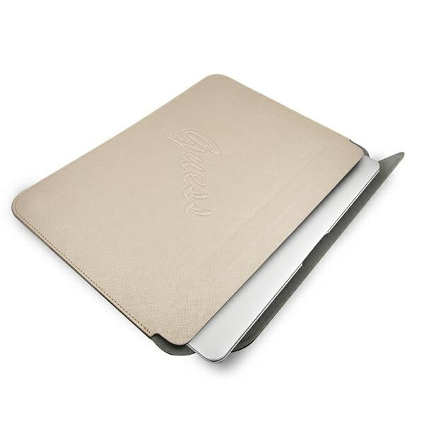 Guess Saffiano Script case for a 13" laptop - gold