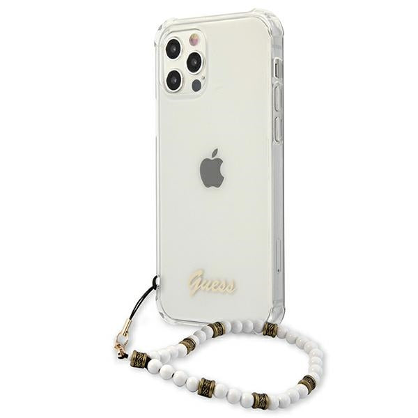 Guess GUHCP12LKPSWH iPhone 12 Pro Max 6.7&quot; Transparent Hardcase White Pearl