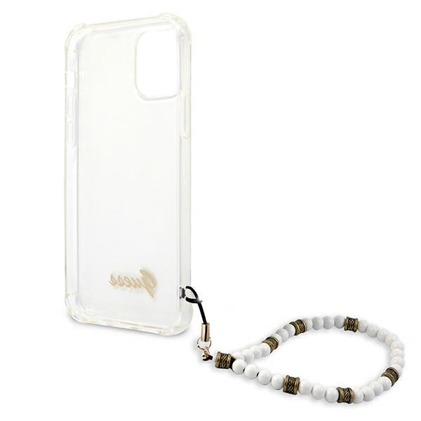 Guess GUHCP12LKPSWH iPhone 12 Pro Max 6.7&quot; Transparent Hardcase White Pearl