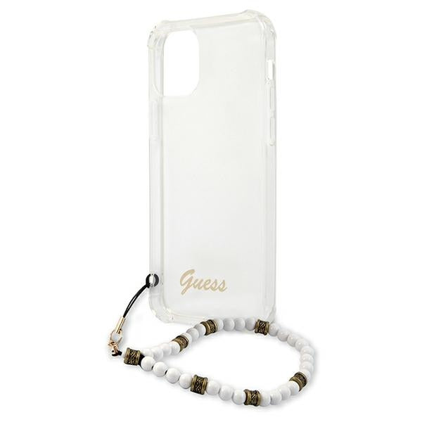 Guess GUHCP12LKPSWH iPhone 12 Pro Max 6.7&quot; Transparent Hardcase White Pearl