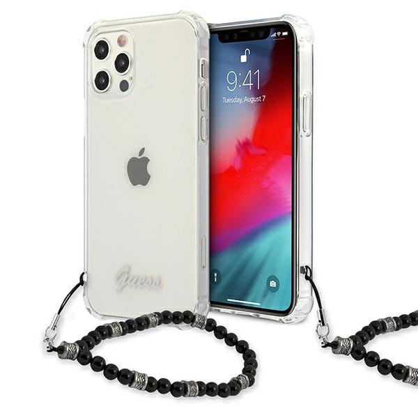 Guess GUHCP12MKPSBK iPhone 12/12 Pro 6.1" Transparent hardcase Black Pearl