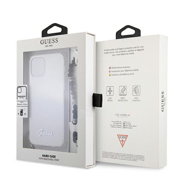 Guess GUHCP12MKPSBK iPhone 12/12 Pro 6.1" Transparent hardcase Black Pearl