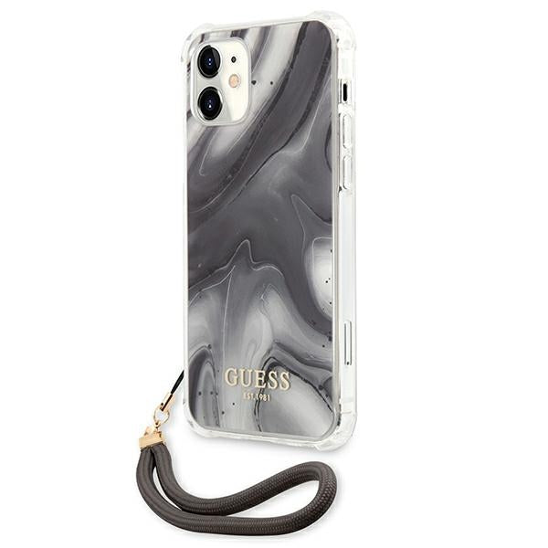 Guess GUHCP12SKSMAGR iPhone 12 mini 5.4&quot; grey/grey hardcase Marble Collection