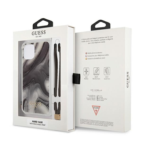Guess GUHCP12SKSMAGR iPhone 12 mini 5.4&quot; grey/grey hardcase Marble Collection