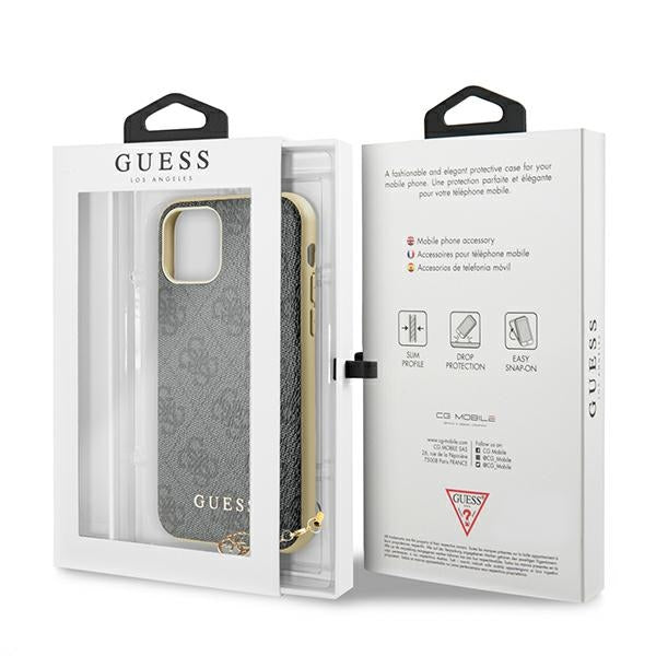 Guess GUHCN61GF4GGR iPhone 11 6.1&quot; / Xr grey/gray hard case 4G Charms Collection