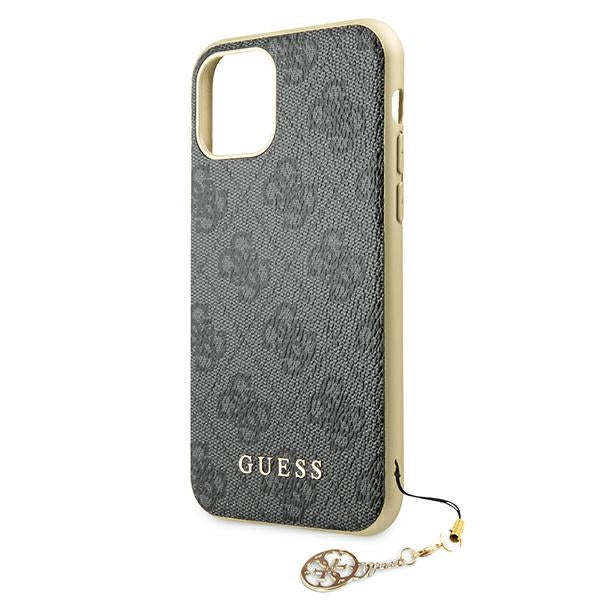 Guess GUHCN61GF4GGR iPhone 11 6.1&quot; / Xr grey/gray hard case 4G Charms Collection