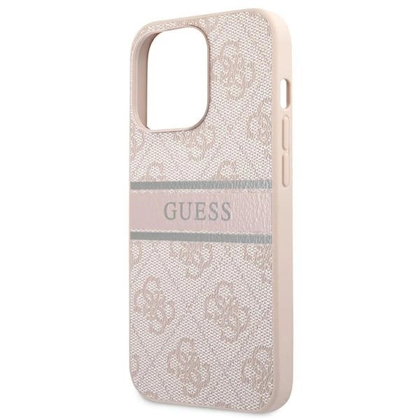 Guess GUHCP13L4GDPI iPhone 13 Pro / 13 6,1" różowy/pink hardcase 4G Stripe