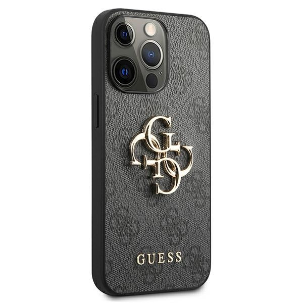 Guess GUHCP13L4GMGGR iPhone 13 Pro / 13 6.1" grey/grey hardcase 4G Big Metal Logo