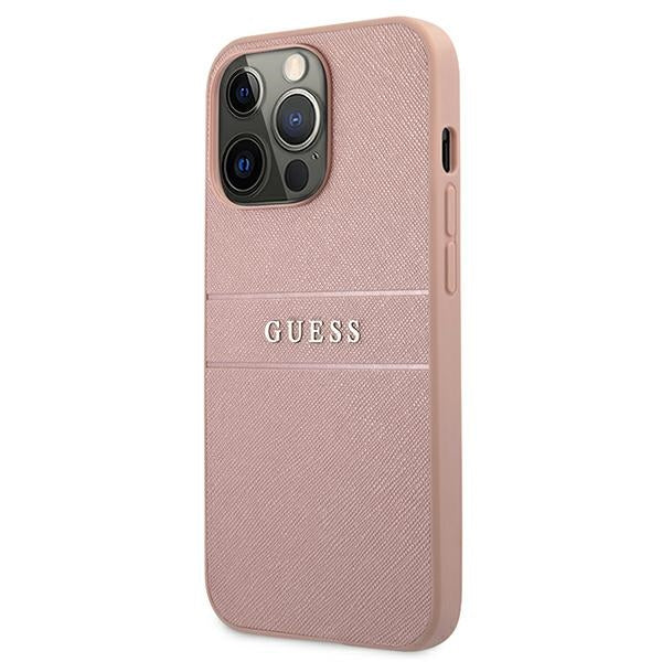 Guess GUHCP13XPSASBPI iPhone 13 Pro Max 6.7&quot; pink/pink hardcase Saffiano Stripe