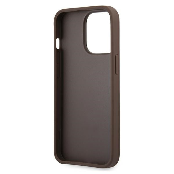 Guess GUHCP13L4GGMBR iPhone 13 Pro / 13 6.1" brown/brown hardcase 4G Big Metal Logo