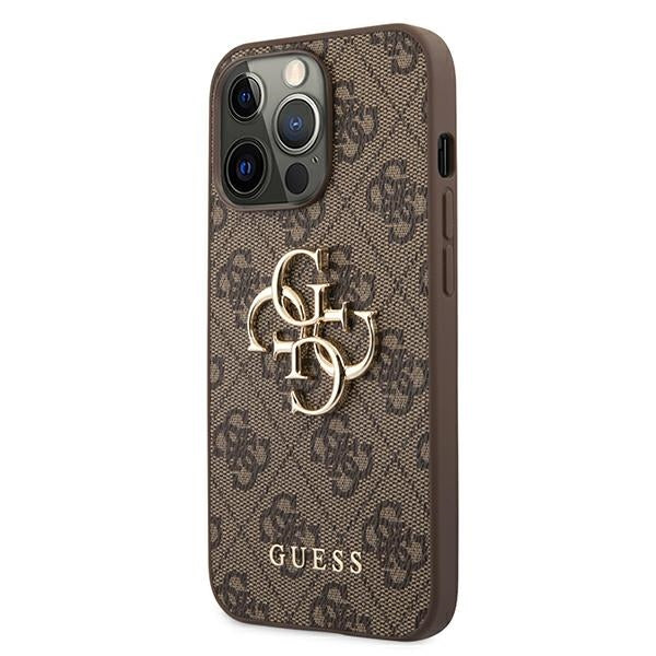 Guess GUHCP13L4GGMBR iPhone 13 Pro / 13 6.1" brown/brown hardcase 4G Big Metal Logo