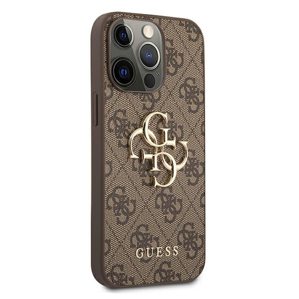 Guess GUHCP13L4GGMBR iPhone 13 Pro / 13 6.1" brown/brown hardcase 4G Big Metal Logo