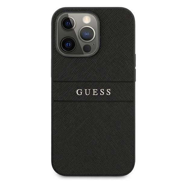 Guess GUHCP13LPSASBK iPhone 13 Pro / 13 6.1" black/black Saffiano Strap