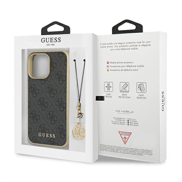 Guess GUHCP13XGF4GGR iPhone 13 Pro Max 6.7" grey/grey hardcase 4G Charms Collection