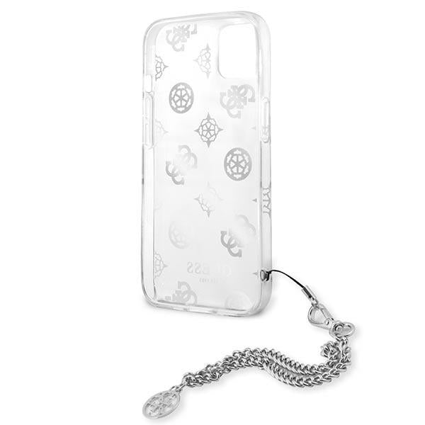 Guess GUHCP13SKPESI iPhone 13 mini 5.4&quot; silver/silver hardcase Peony Chain Collection