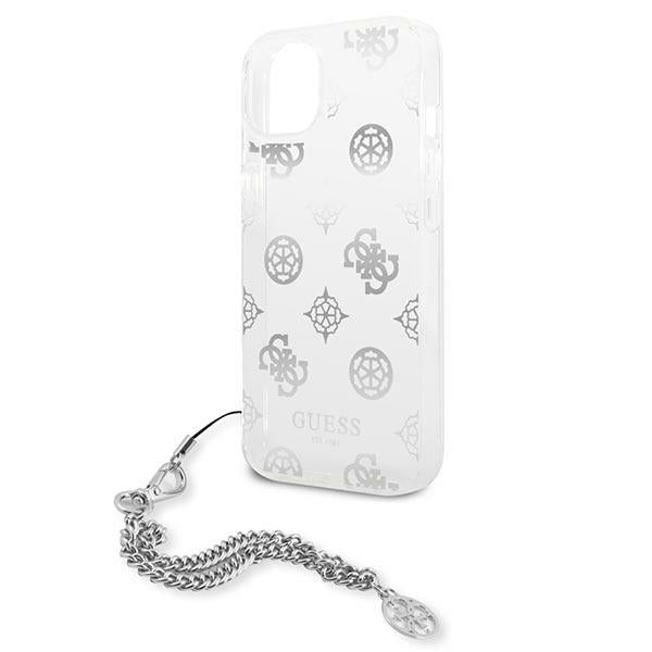 Guess GUHCP13SKPESI iPhone 13 mini 5.4&quot; silver/silver hardcase Peony Chain Collection