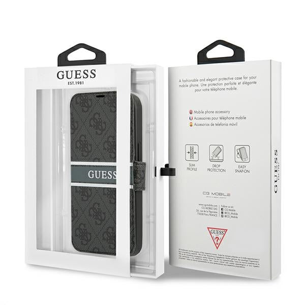 Guess GUBKP13S4GDGR iPhone 13 mini 5.4&quot; grey/grey book 4G Stripe