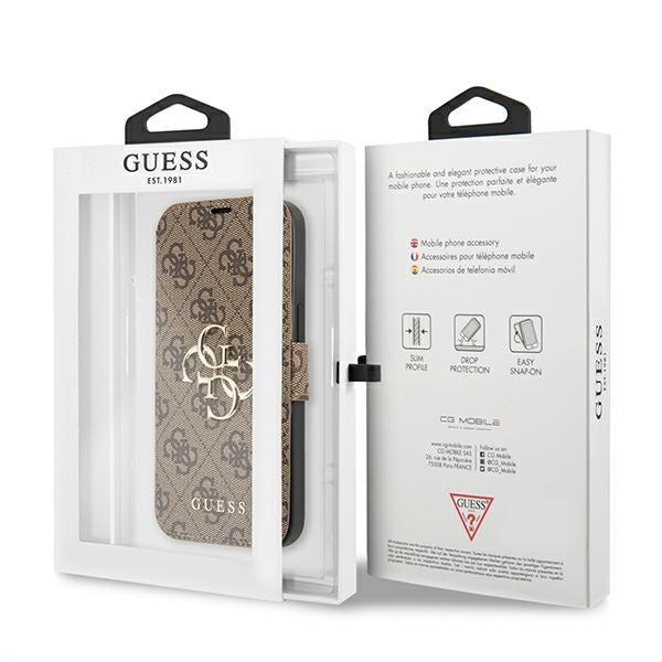 Guess GUBKP13X4GMGBR iPhone 13 Pro Max 6.7" brown/brown book 4G Big Metal Logo