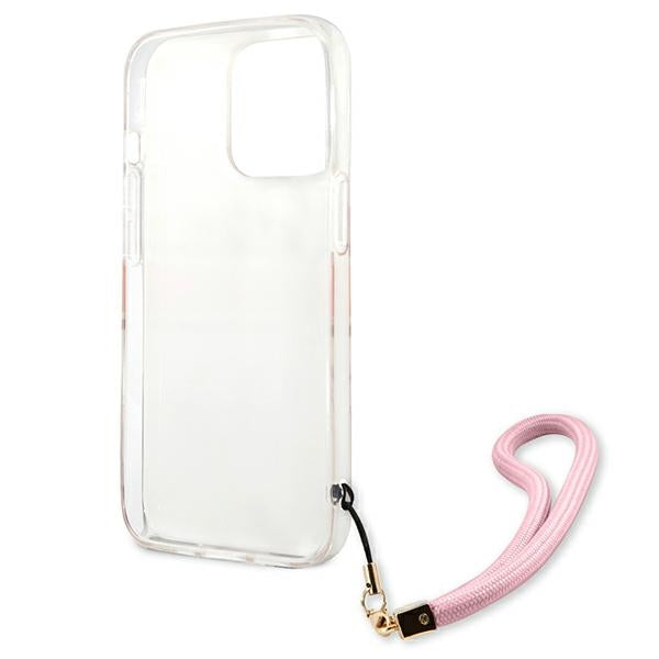 Guess GUHCP13LKCABPI iPhone 13 Pro / 13 6.1" pink/pink hardcase Camo Strap Collection