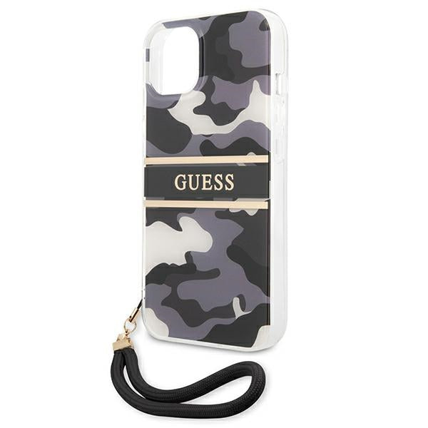 Guess GUHCP13MKCABBK iPhone 13 6.1&quot; black/black hardcase Camo Strap Collection