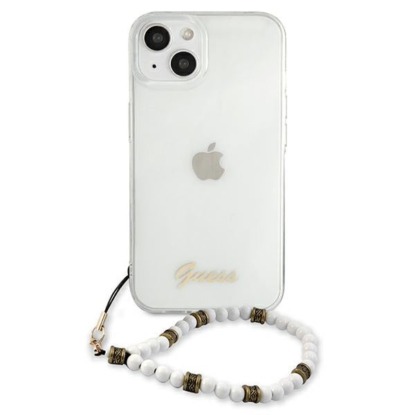 Guess GUHCP13MKPSWH iPhone 13 6.1&quot; Transparent hardcase White Pearl