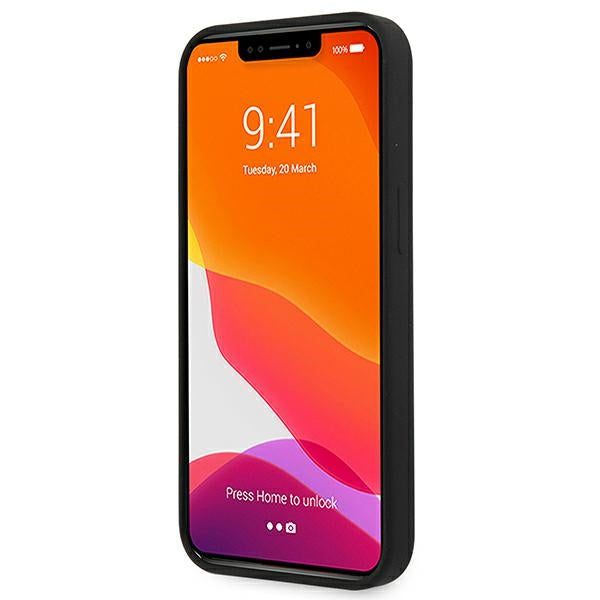 Guess GUHCP13SLS4GGBK iPhone 13 mini 5.4&quot; black/black hard case Silicone 4G Logo