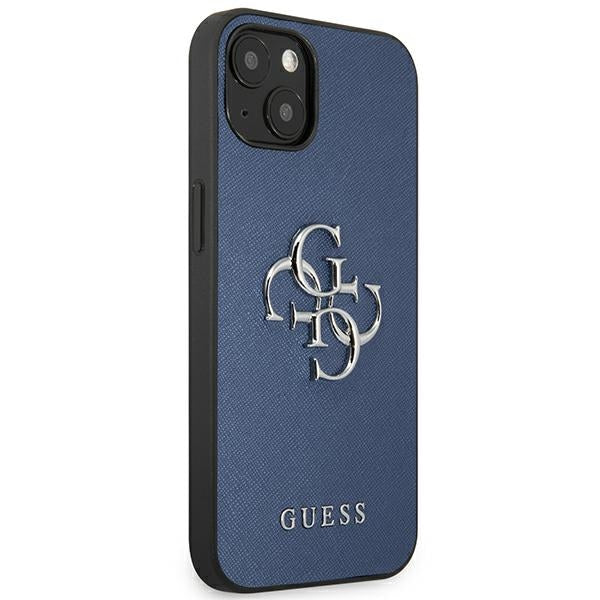Guess GUHCP13SSA4GSBL iPhone 13 mini 5.4" blue/blue hardcase Saffiano 4G Metal Logo