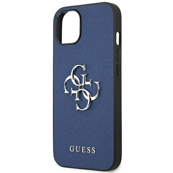 Guess GUHCP13SSA4GSBL iPhone 13 mini 5.4&quot; blue/blue hardcase Saffiano 4G Metal Logo