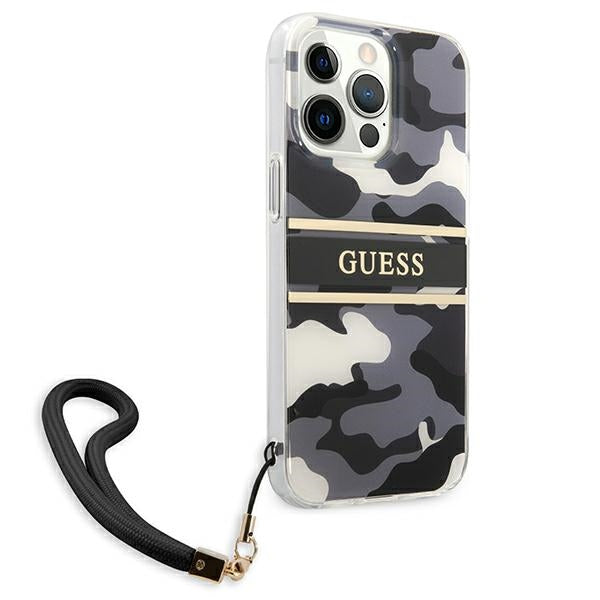 Guess GUHCP13XKCABBK iPhone 13 Pro Max 6.7&quot; black/black hardcase Camo Strap Collection