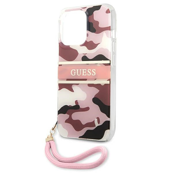 Guess GUHCP13XKCABPI iPhone 13 Pro Max 6.7&quot; pink/pink hardcase Camo Strap Collection