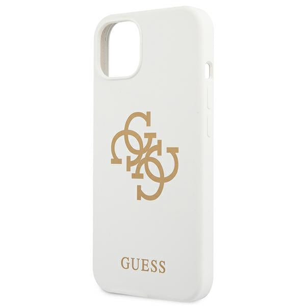 Guess GUHCP13SLS4GGWH iPhone 13 mini 5.4&quot; white/white hard case Silicone 4G Logo