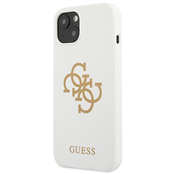 Guess GUHCP13SLS4GGWH iPhone 13 mini 5.4&quot; white/white hard case Silicone 4G Logo