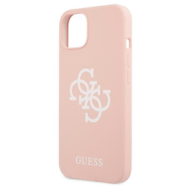 Guess GUHCP13SLS4GWPI iPhone 13 mini 5.4&quot; pink/pink hard case Silicone 4G Logo