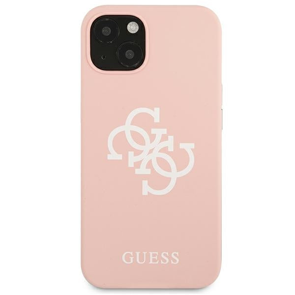 Guess GUHCP13SLS4GWPI iPhone 13 mini 5.4&quot; pink/pink hard case Silicone 4G Logo