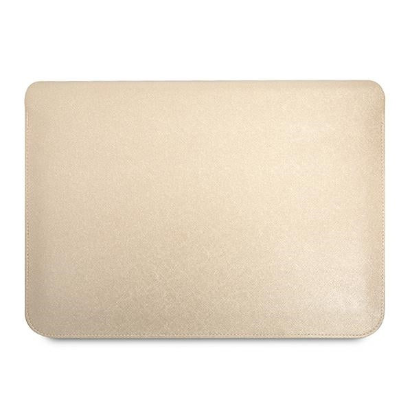 Guess Saffiano Triangle Logo case for a 14" laptop - beige