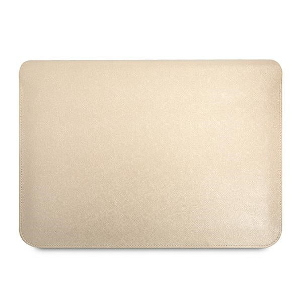 Guess Saffiano Triangle Logo case for a 16" laptop - beige