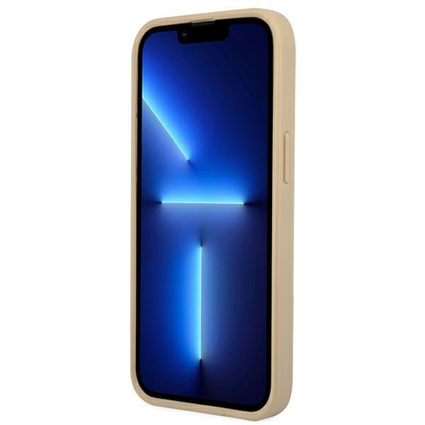 Guess GUHCP13LPSATLE iPhone 13 Pro / 13 6.1" beige/beige hardcase SaffianoTriangle Logo