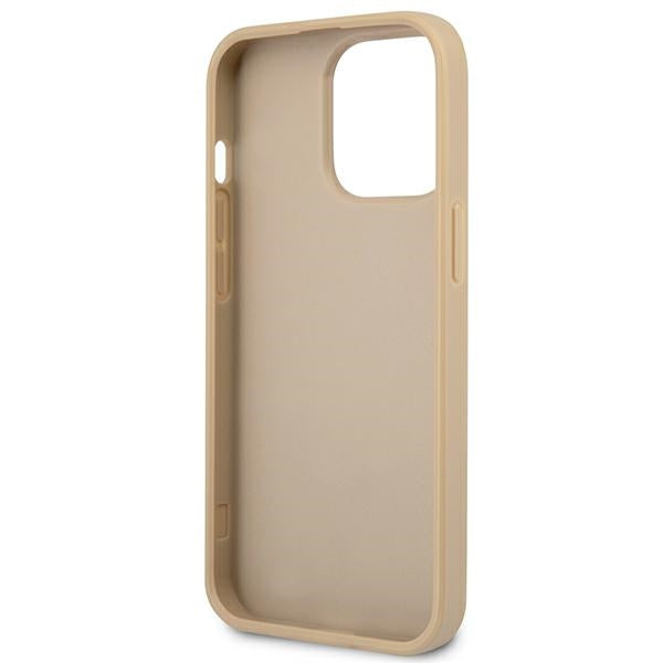 Guess GUHCP13LPSATLE iPhone 13 Pro / 13 6.1&quot; beige/beige hardcase SaffianoTriangle Logo