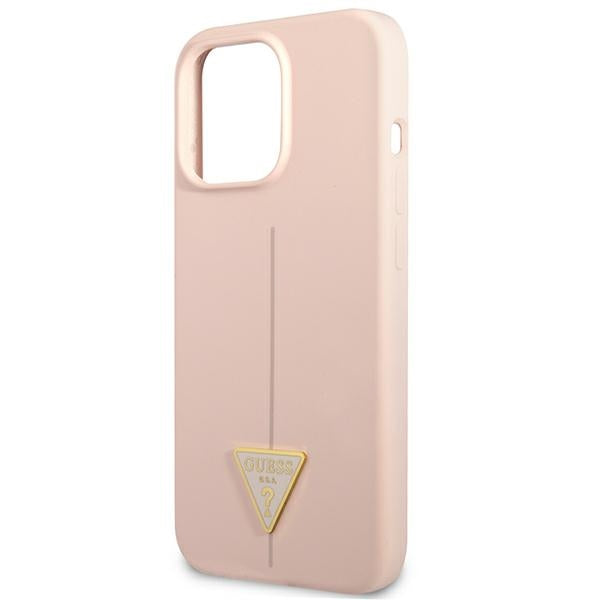 Guess GUHCP13LSLTGP iPhone 13 Pro / 13 6.1&quot; pink/pink hardcase Silicone Triangle