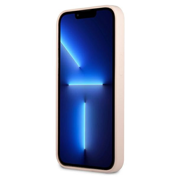 Guess GUHCP13MSLTGP iPhone 13 6.1&quot; pink/pink hardcase Silicone Triangle