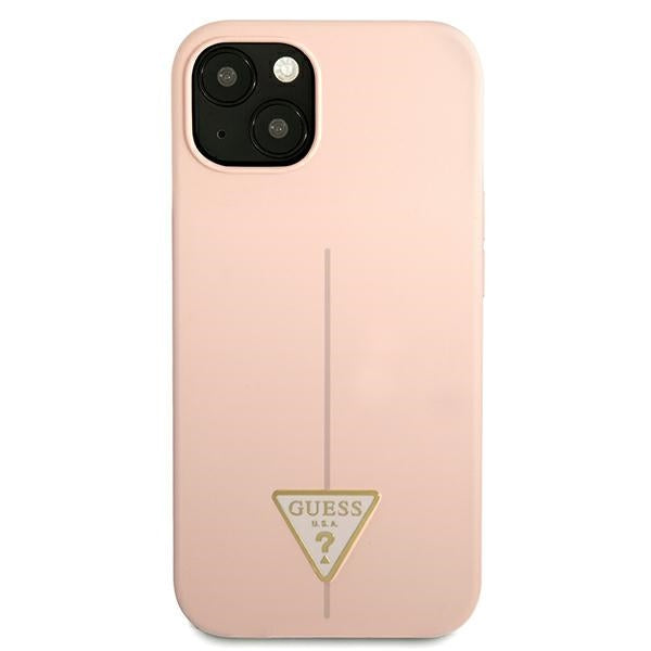 Guess GUHCP13SSLTGP iPhone 13 mini 5.4&quot; pink/pink hardcase Silicone Triangle