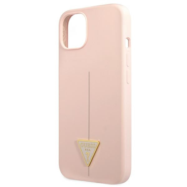 Guess GUHCP13SSLTGP iPhone 13 mini 5.4&quot; pink/pink hardcase Silicone Triangle