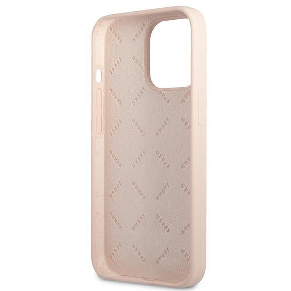 Guess GUHCP13XSLTGP iPhone 13 Pro Max 6.7&quot; pink/pink hardcase Silicone Triangle