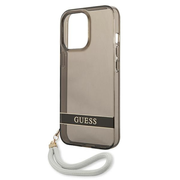 Guess GUHCP13LHTSGSK iPhone 13 Pro / 13 6.1&quot; black/black hardcase Translucent Stap